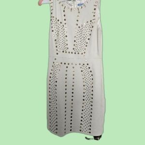 Antonio Melani White Embellished Sheath Dress – Size 12